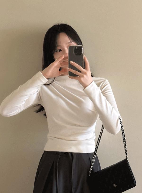 Shirring Drape T-shirt