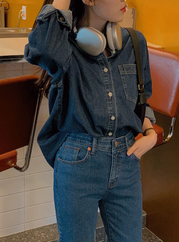 Post denim shirt