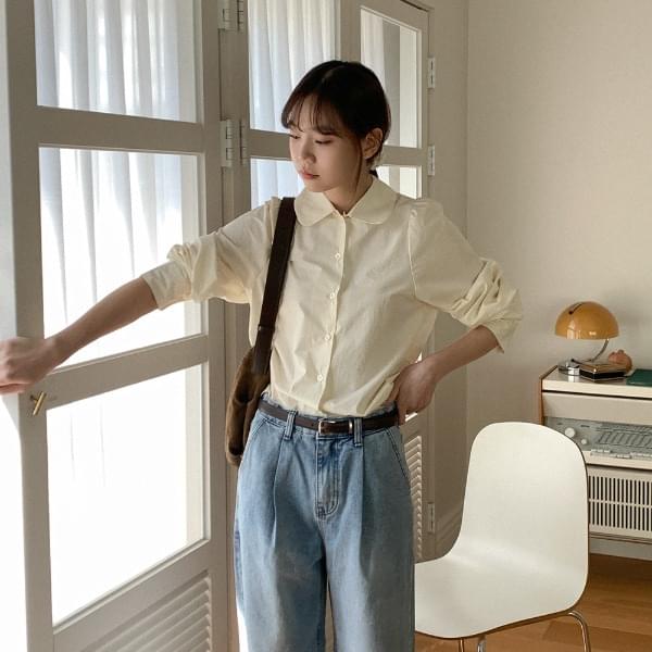 Olnety Cotton Collar Blouse