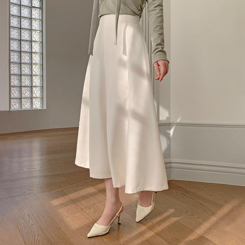 Renoen Banding Flare Long Skirt