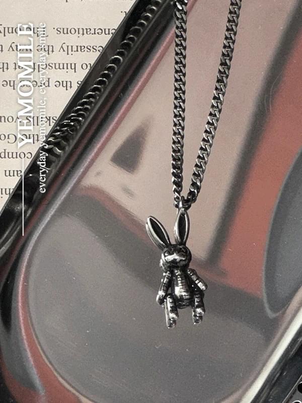 Goth Rabbit Surgical Long Necklace