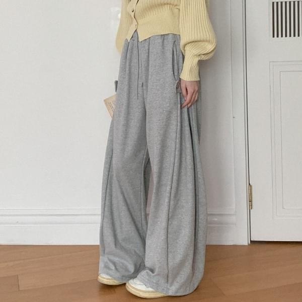 Dickin wide snap button banding pants