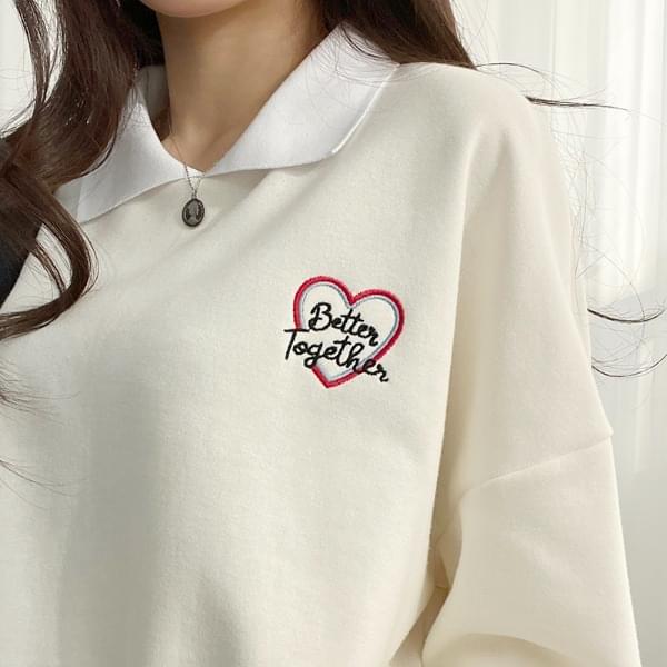 베러 카라 크롭 맨투맨 (3컬러,레터링,아방핏)