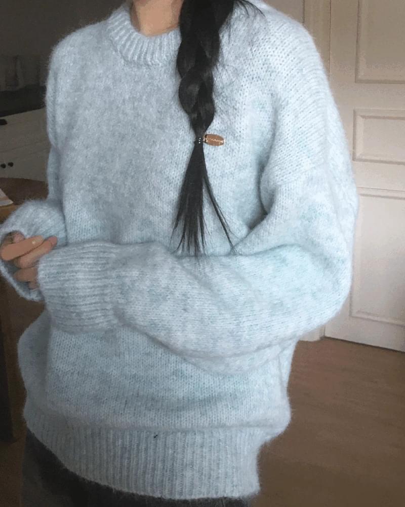 Your Wool Bokashi Pendant Round Knitwear (Ships Today)
