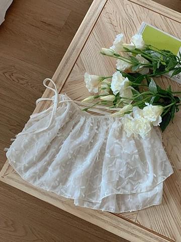 리본 플레어 랩스커트