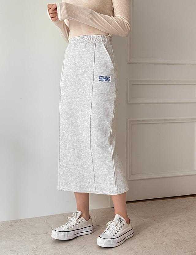 Heoron Banding Pintuck Embroidery Skirt 80560