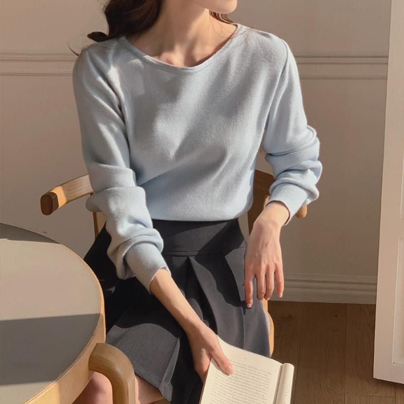 Motes Cropped Boat Neck Knitwear