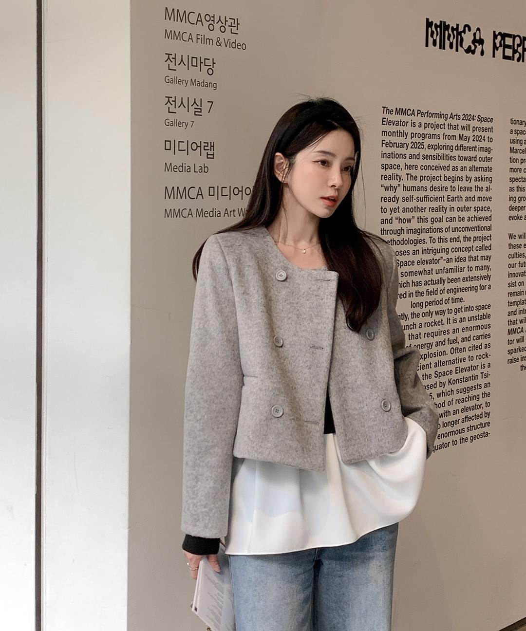 Bearin Nokara Nuvim Brush Wool Double Short Jacket