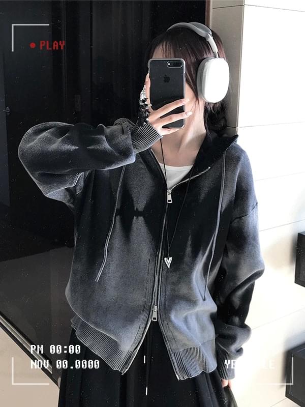 Oreo Two Way Knitwear Zip-up