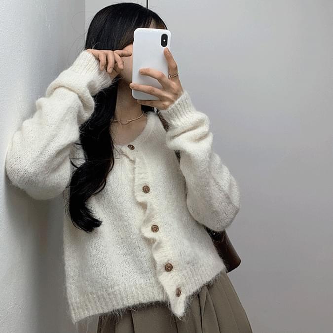 재즈 러플 가디건