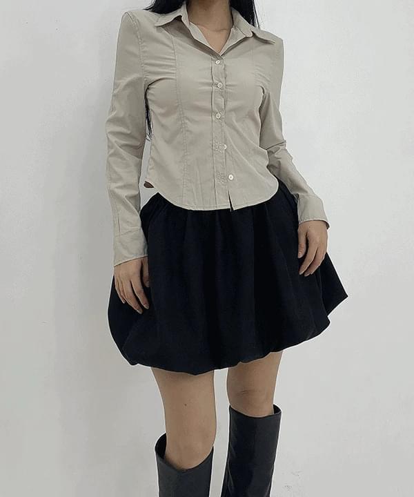 Split Spandex guest look layered line shirt