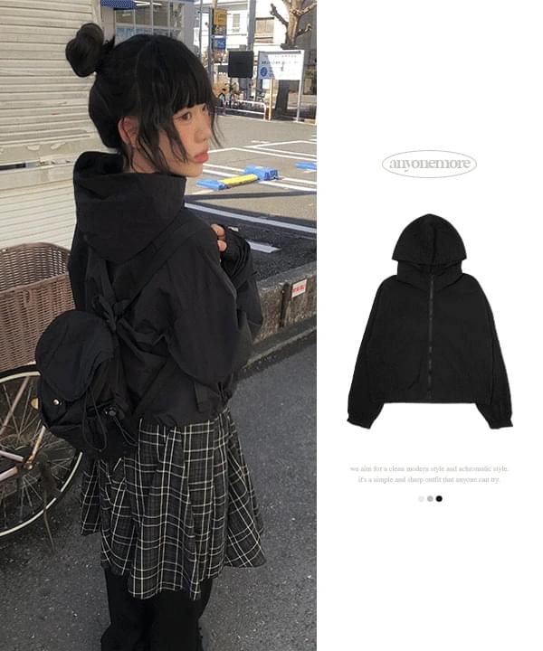 E-ring string windbreaker hoodie