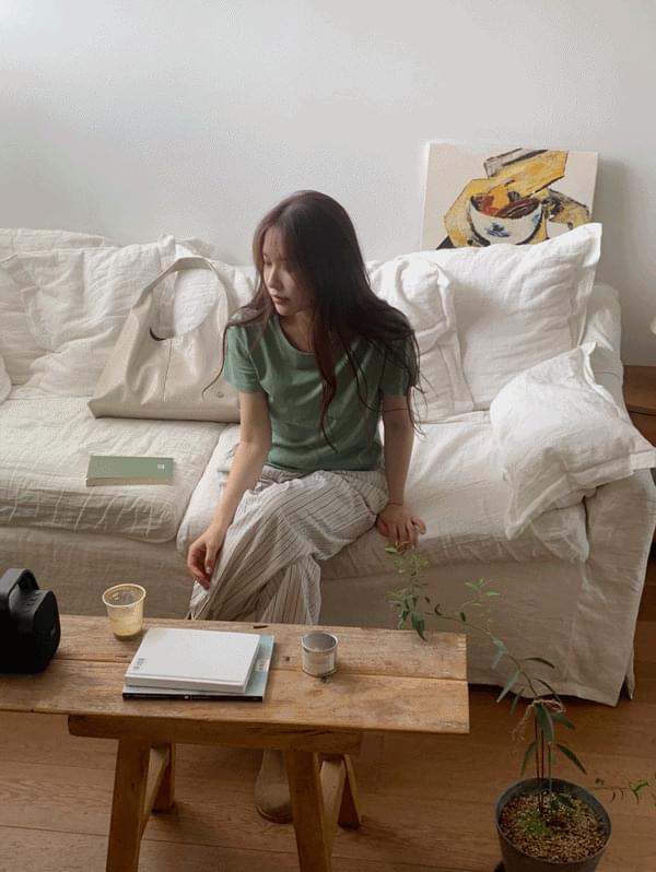 Summer striped banding pants