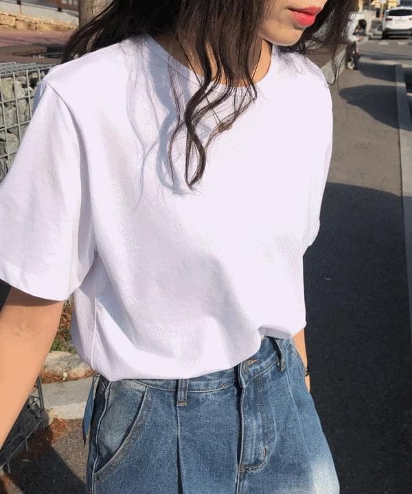 Supima round neck Loose-fit overfit spring summer short sleeve t-shirt 7 colors