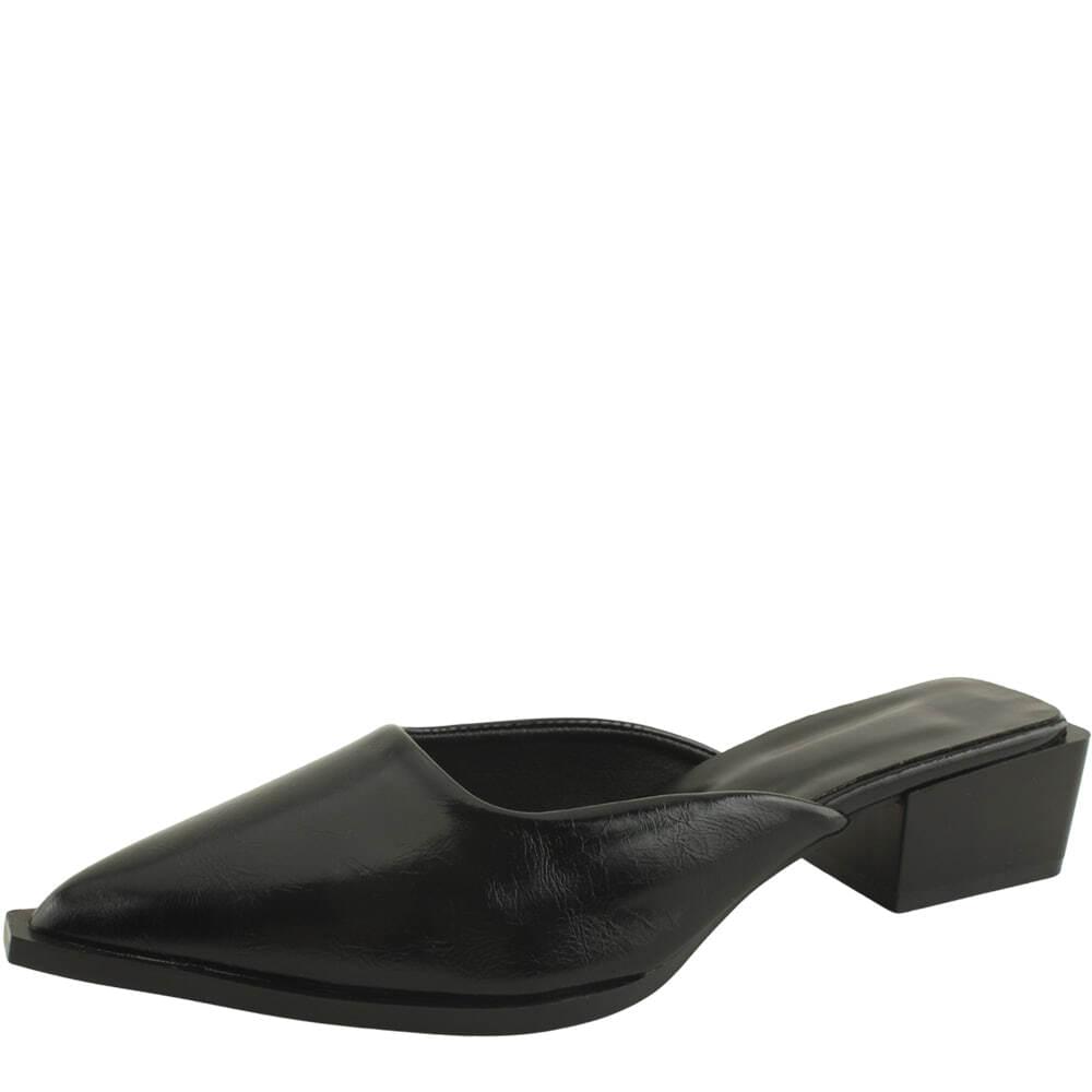 Stiletto heel low heel mule loafer 4cm black