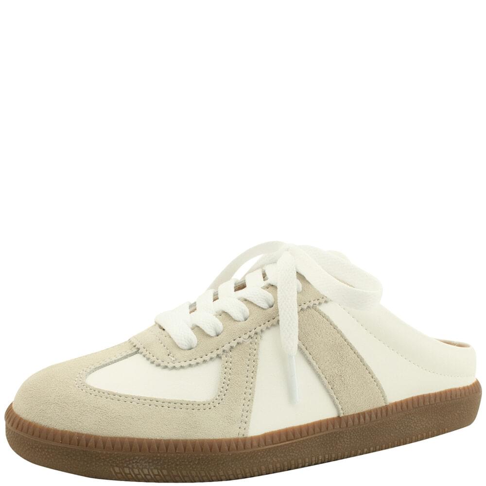 Domestically produced German military sneakers unisex mule loafer beige