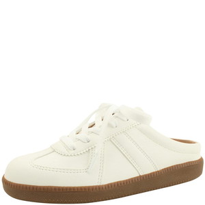 Domestically produced German military sneakers unisex mule loafer white
