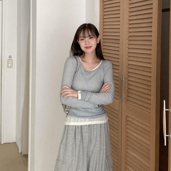 Milles Tencel See-through Long Sleeve T-shirt