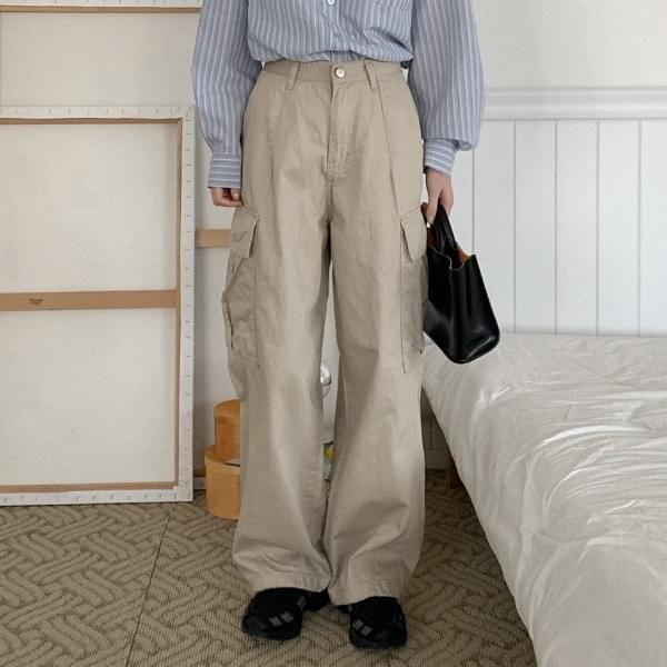 MEAD WIDE COTTON CARGO PANTS