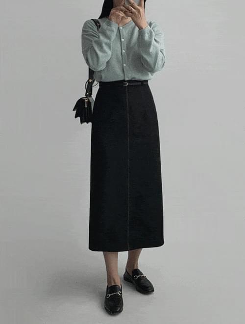 Berner long skirt - guest look recommendation/belt set/2 colors/2 sizes