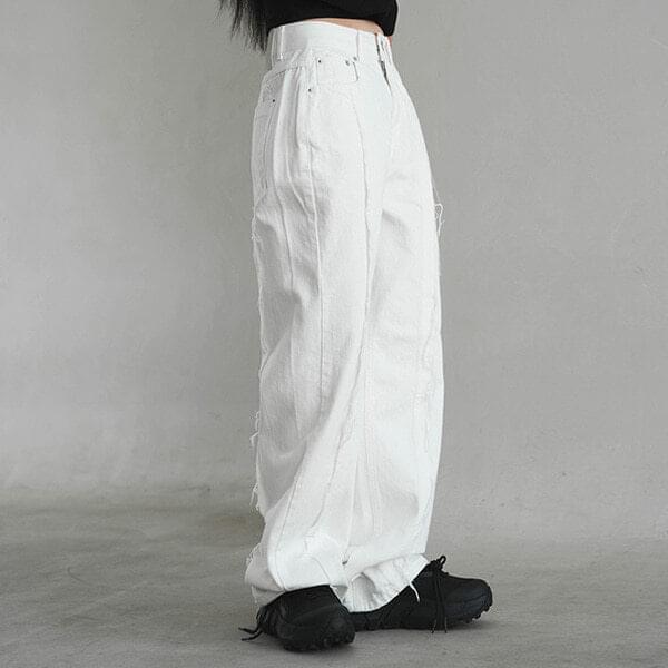 Cut Damage Hare Wide Pants (Ships Today)