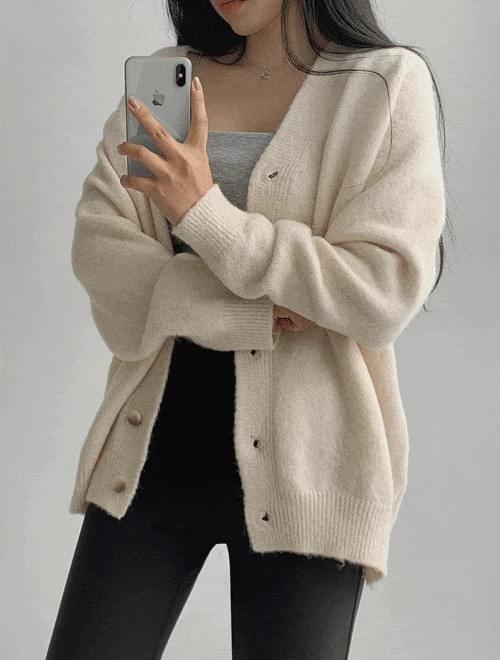 Jelloul Modal Loose Cardigan -2color