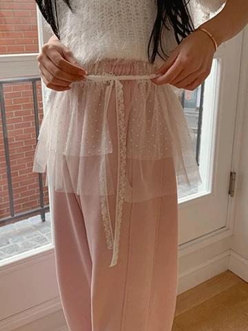 Lace Frill Wrap Skirt
