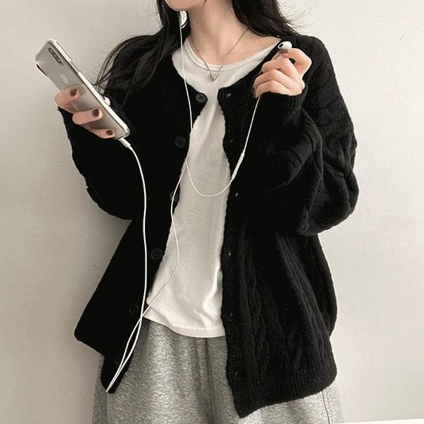 Lamina Round Twisted Knitwear Cardigan