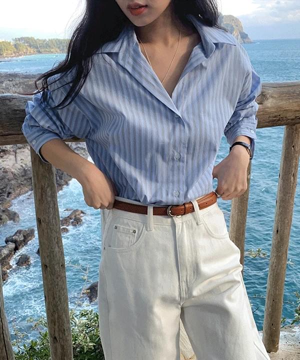 Hemiz Stripe Long Sleeve Shirt -3color