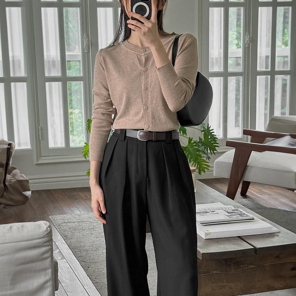 Mind Round Basic Knit Cardigan