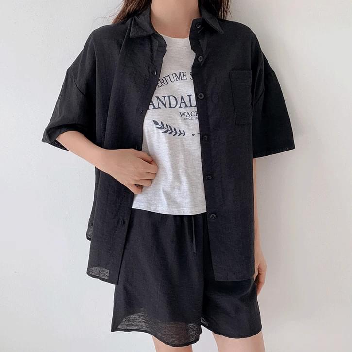 Salangset shirt and shorts two-piece
