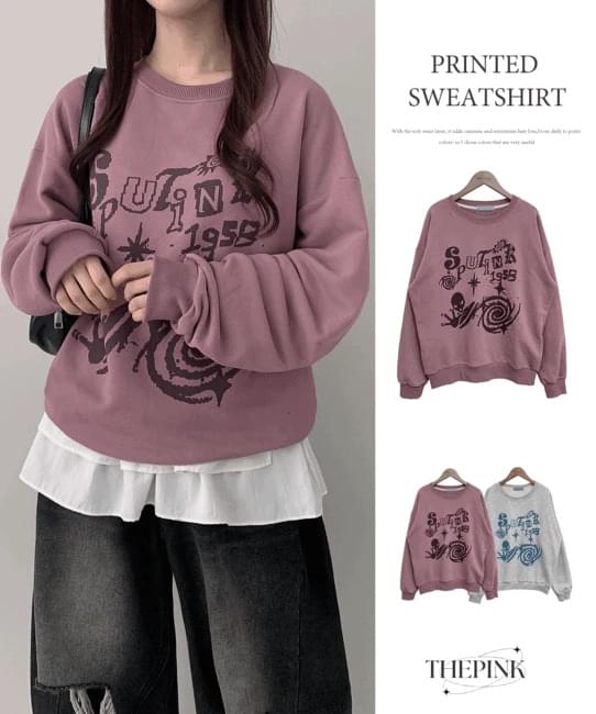 Pierre Loose-fit alien print Sweatshirt