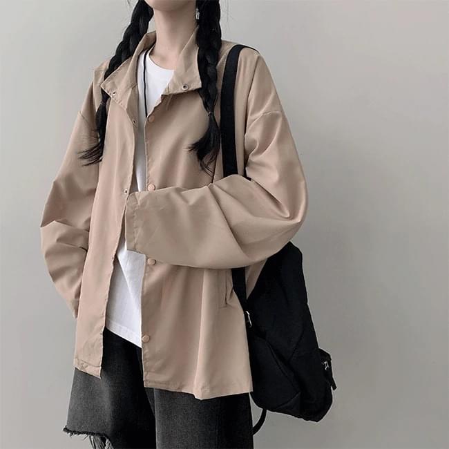 Rocking Overfit Stand Up Night Windbreaker Jacket