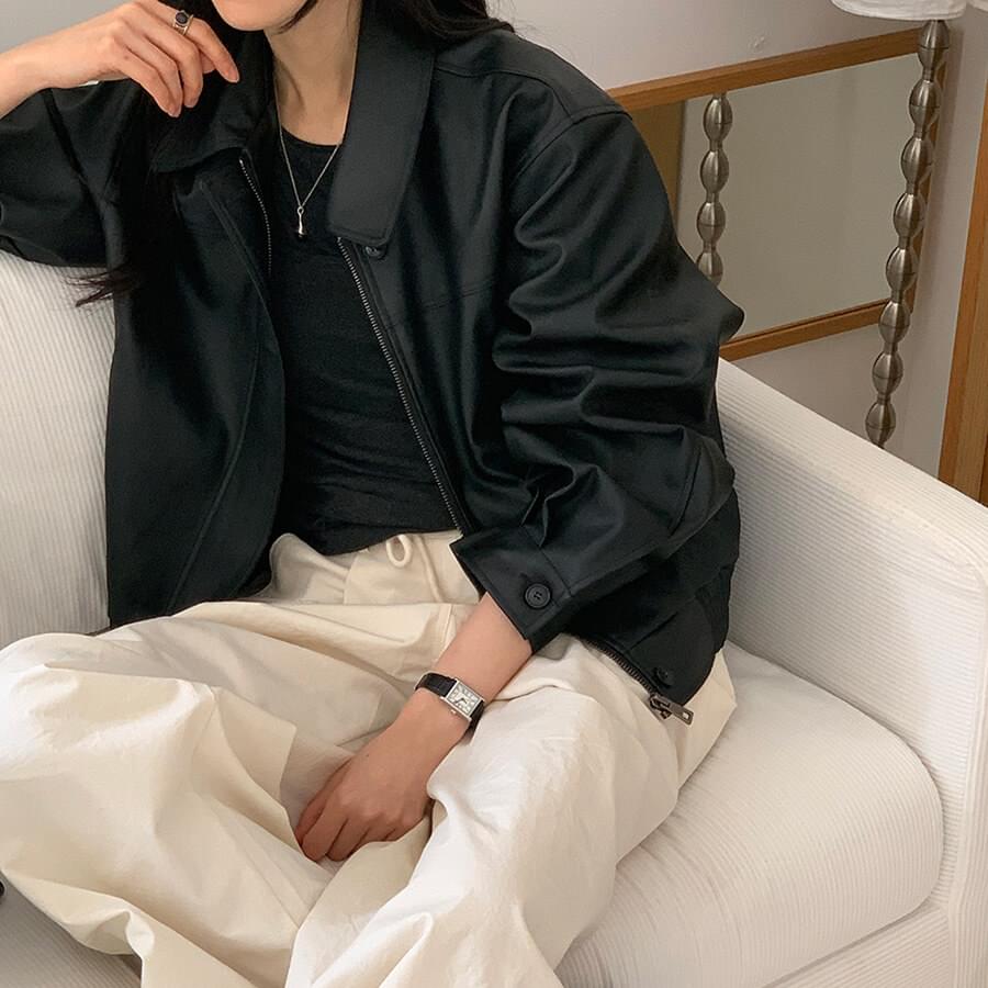 베이크 레더 블루종