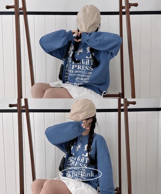 Linder Overfit Crack Printing Sweatshirt