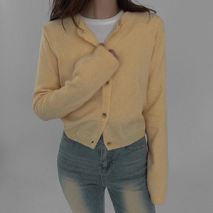 yulre #round neck cardigan