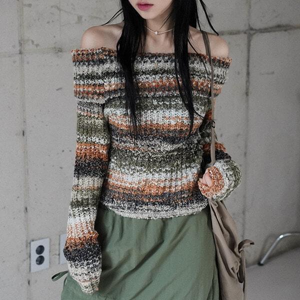 Joy Off Shoulder Knitwear (Ships Today)