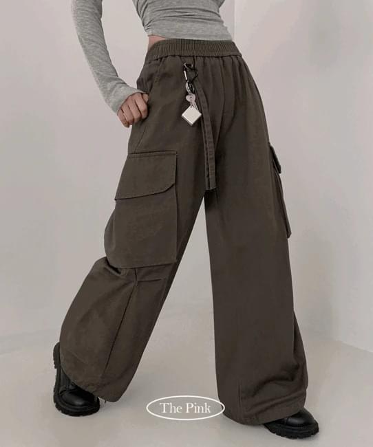 Malta Banding Strap Wide Cargo Pants