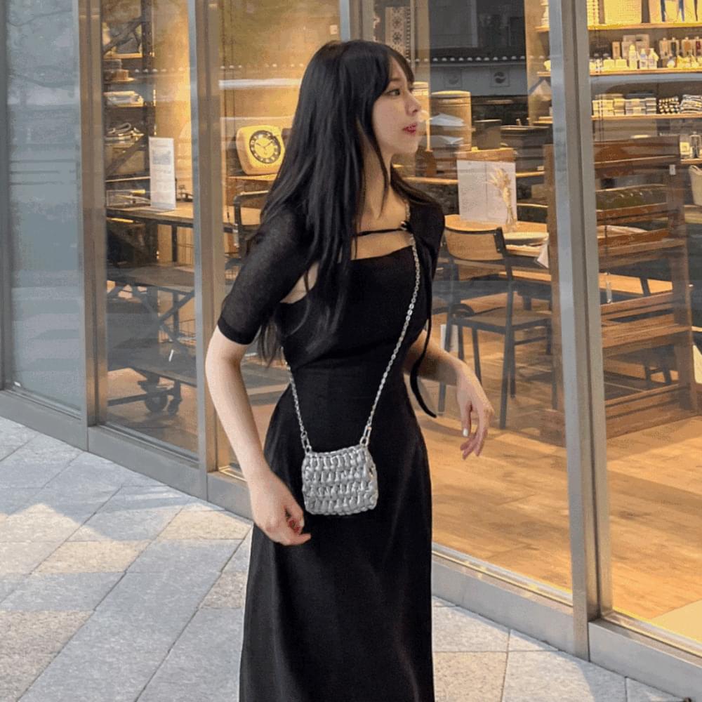 Luxury Glossy Knot Knitwear Chain Mini Pouch Crossbody Shoulder Bag Tote Bag Mini Bag All Seasons