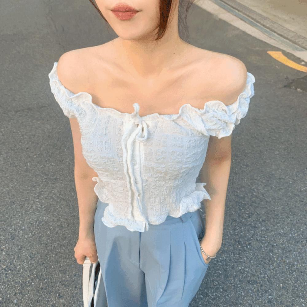 2way frill banding seersucker wrinkle shirring pleated Sleeveless crop blouse smoke short top sleeveless chiffon sleeveless ribbon summer button cardigan ivory turban pink