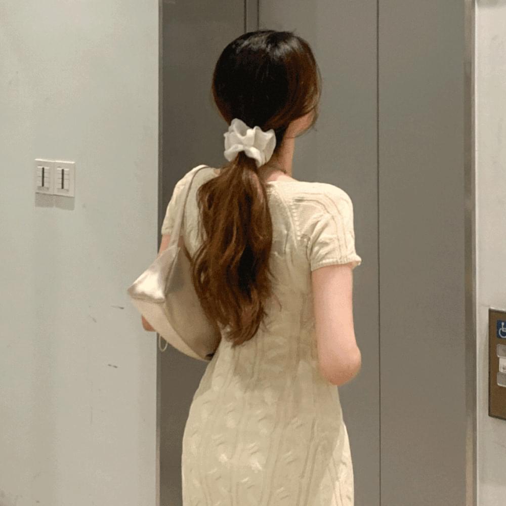 Satin Wang Silk Organza See-through Shushu Jjotjjot Gopchang Hairband Accessory Small Fit Big Size Hair Band Hair Band Pearl Scrunchie Cherry Blossom Look Flower Play Look Spring Ponytail 6col