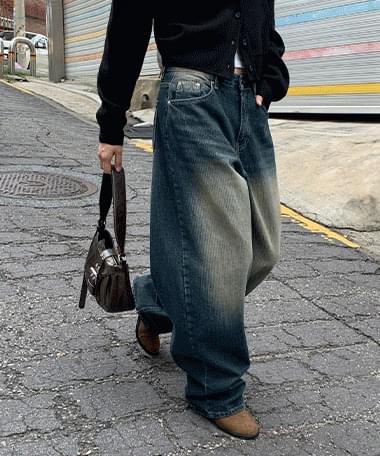 Billup Sand Wishing Ribbed Wide Denim Pants
