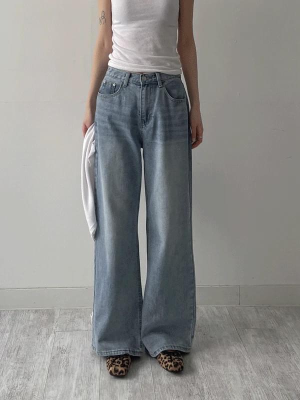 101 Back Pocket Wide Denim Pants