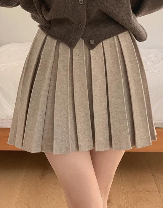 Arp pleats knitwear mini skirt