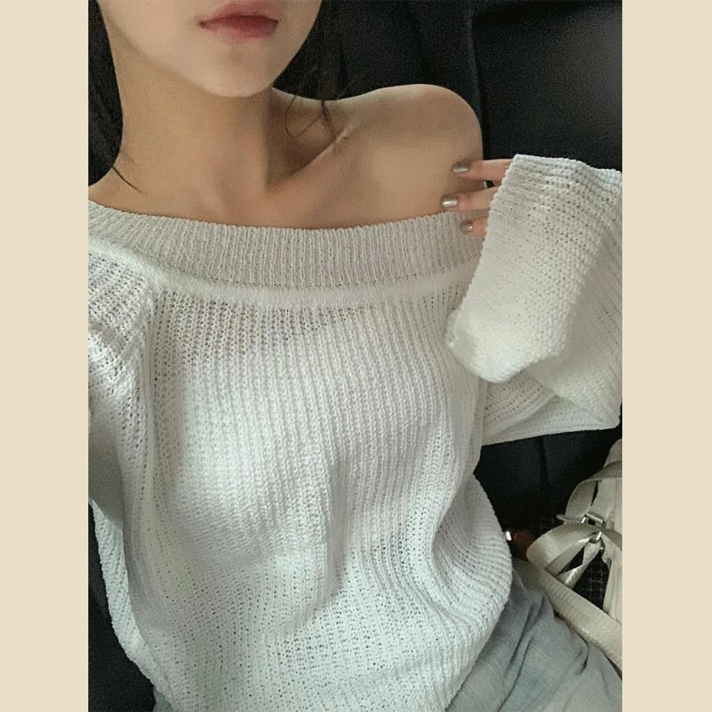 Sleeve Long Boucle Sheer Summer Knitwear Crop Loose-fit Trumpet Ankle Layered Cover Up Long Sleeve Top Salantate Mesh