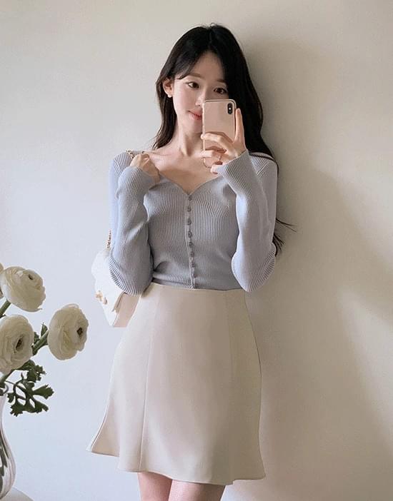 웨이디 버튼 골지가디건