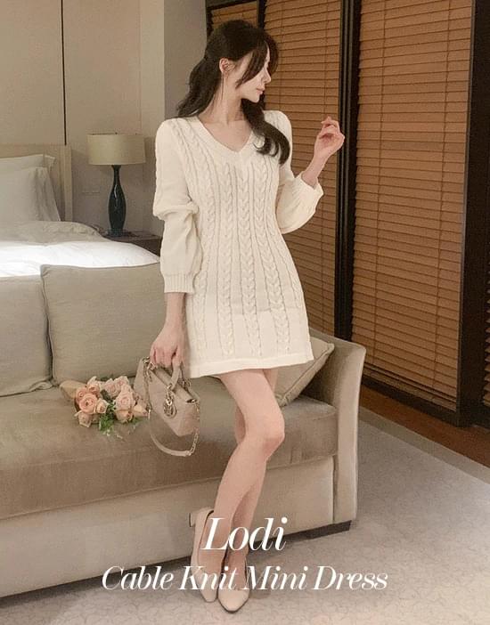 Roddy Cable Knitwear Mini Dress