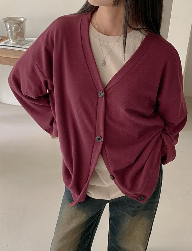 Loving It V-Neck V-Neck Loose-fit Cardigan 78111 开襟衫