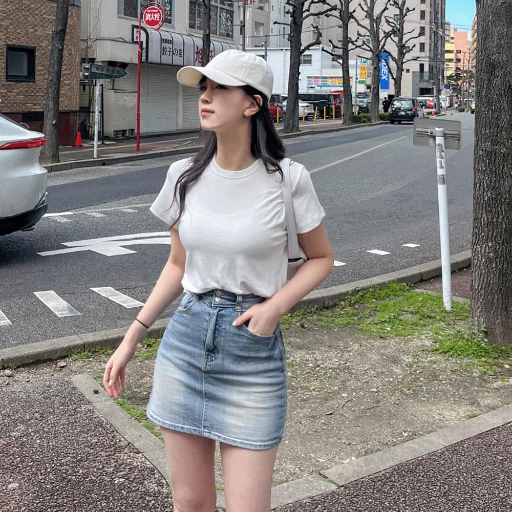 y2k 골반up 하이웨스트 빈티지 워싱 데님 미니 스커트