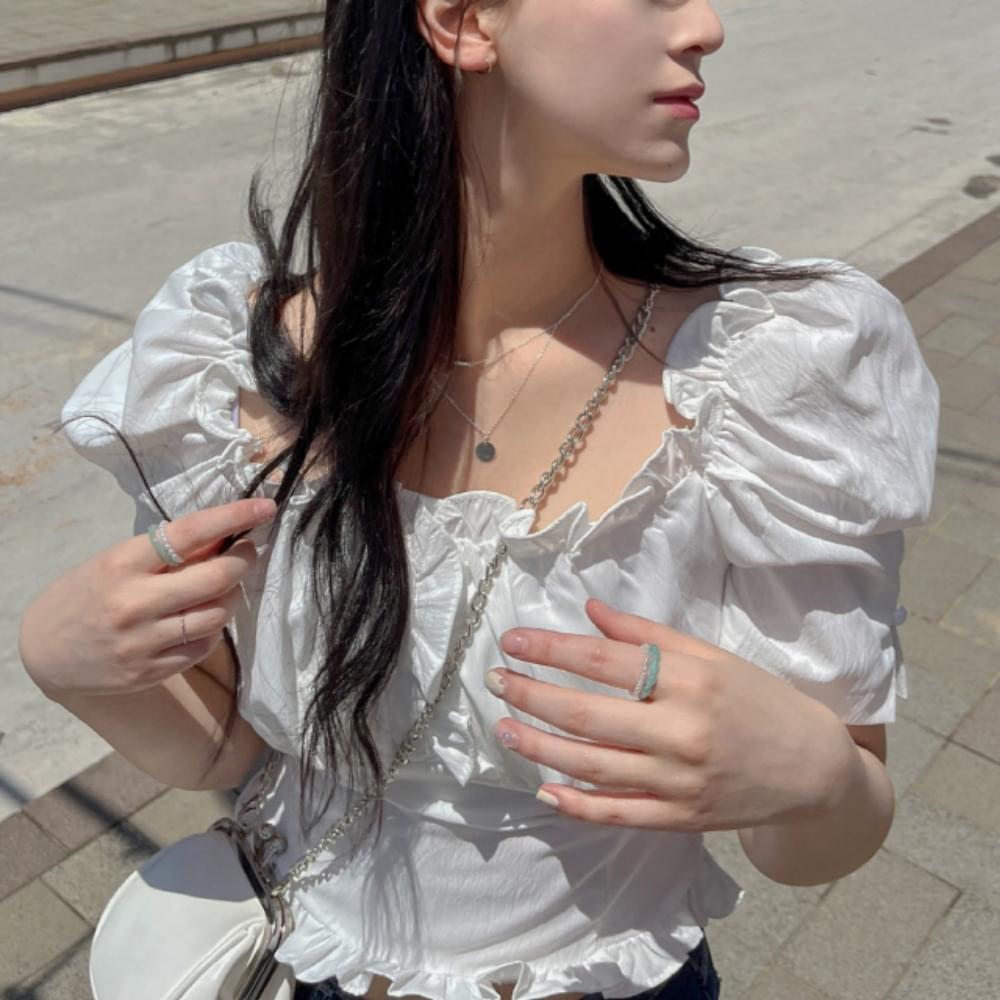 Homaika pearl beads layered ring acrylic accessories mother of pearl thread ring set layering silver mint purple 戒指